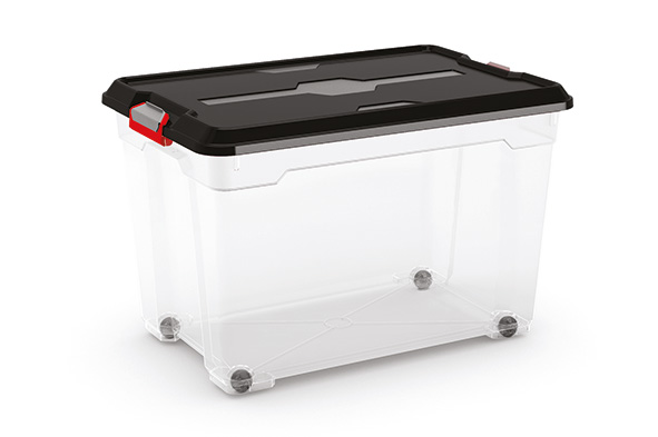 Moover Aufbewahrbox XL transparent schwarz 60 l 58 x 38 x 37 cm