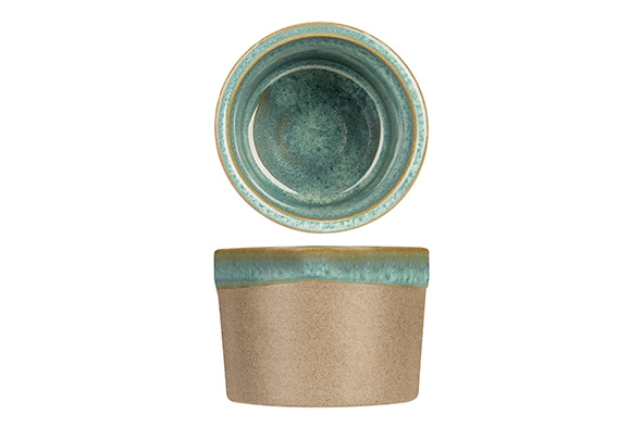 Basalt Ocean Green aperopotje steengoed groen Ø 5,8 x 4 cm, 50 ml