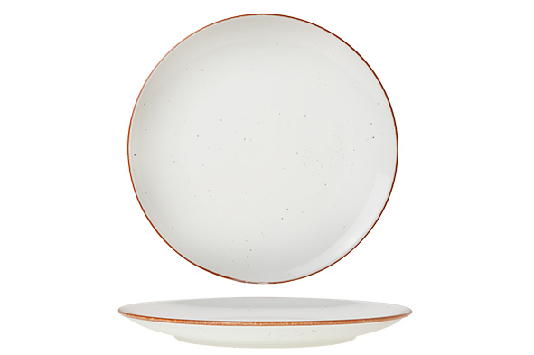 Terra Arena bord Ø 27 cm steengoed wit-bruin