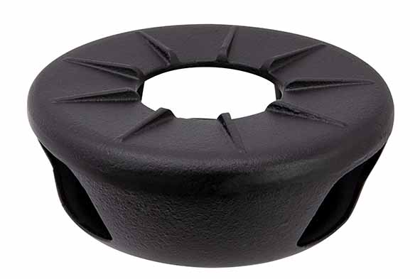 Heat Rechaud Schwarz Durchmesser 13,6 cm, Höhe 5 cm Gusseisen für 1 Teelicht
