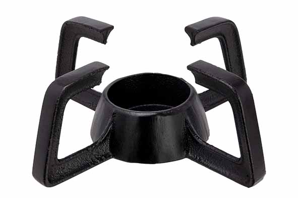 Hob Rechaud Schwarz 14,2 x 14,2 x 5 cm Gusseisen für 1 Teelicht