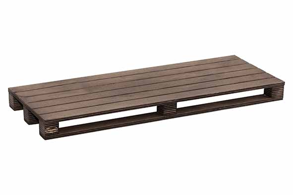 Savona serveerplank lang donker hout 40 x 15 x 3 cm
