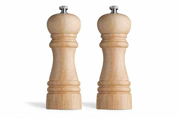 Classic pepper-salt mill natural set of 2