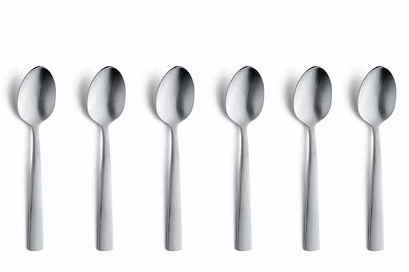 Ventura Cuillère à Thé Lot de 6 18/10 Inox