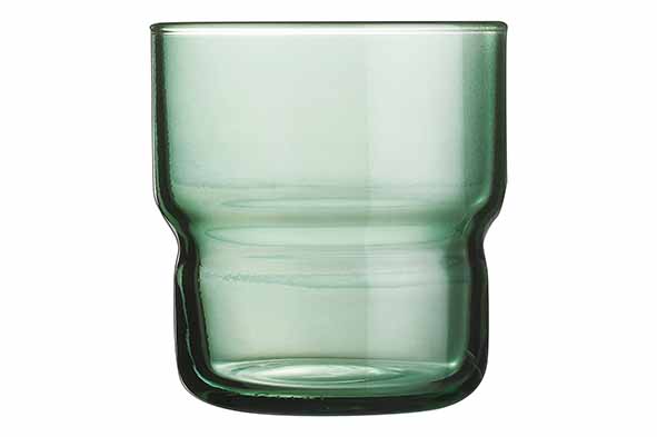 Log Glas 6er-Set Dunkelgrün 0,22 l