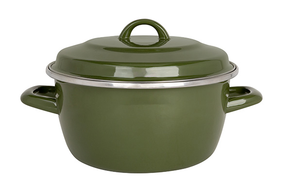Nonna kookpot groen D 20 cm 2,9 l H 10,5 cm geëmailleerd staal