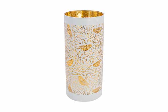 LED-Lampe Birds weiß D9xH20cm Glas