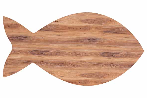 Planche bois brun 60 x 31,5 cm