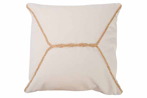 Rope kussen crème 45x15x45 cm polyester