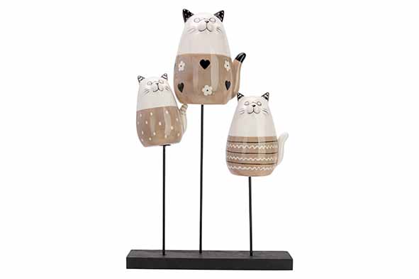 Stander X3 cats zand porselein 26 x 8 x H 32,5 cm