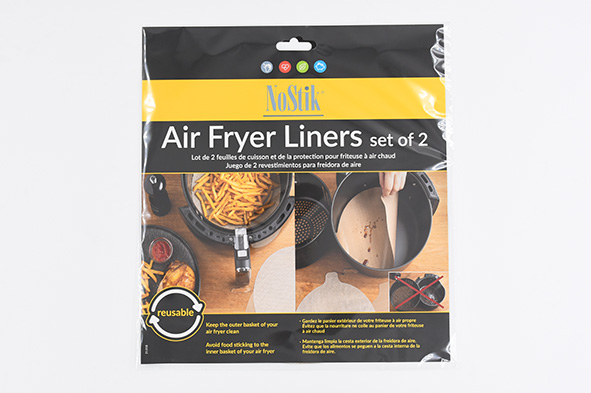 Beschermfolie voor airfryer, Nostik, set van 2, Ø 25,5 cm, bruin