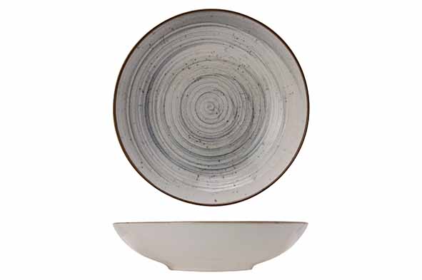Sintra Dusty Blue diep bord blauw Ø 21 x 5 cm steengoed