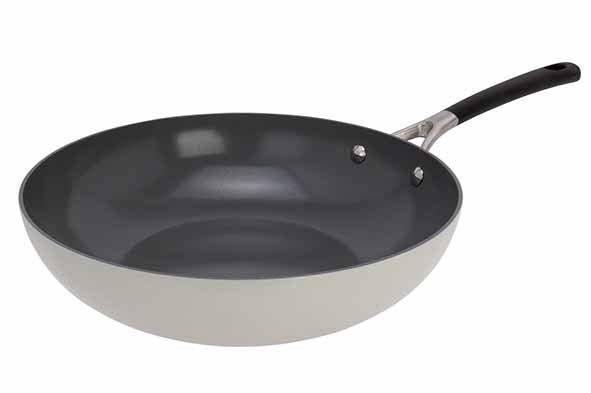 Wok Cerapro, aluminium, greige, Ø 28 cm