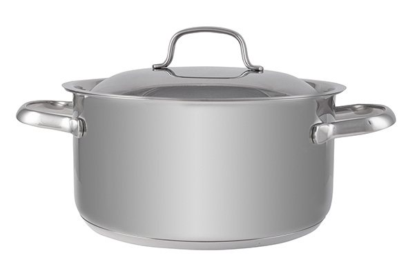 Daily kookpot met deksel Ø 20 cm, hoogte 10 cm, roestvrij staal