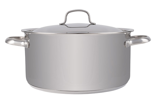Daily kookpot met deksel Ø 24 cm, hoogte 12 cm, roestvrij staal