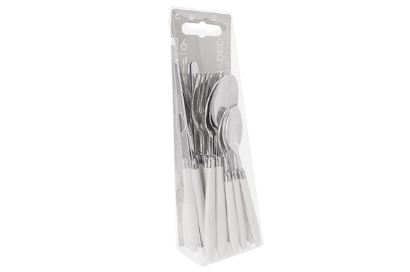 Pradel Essentiel Régisse cutlery set of 16 white