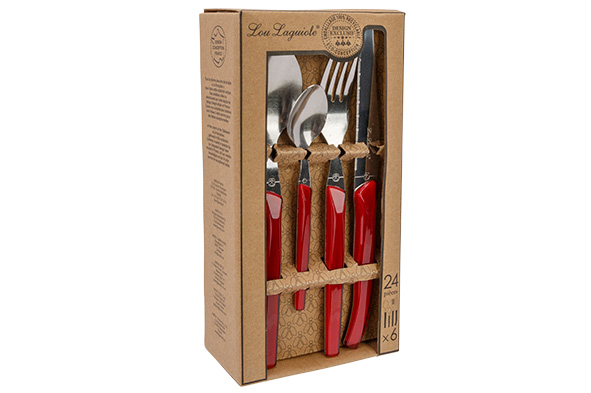 Rising Sun bestek set van 24 rood kraft box