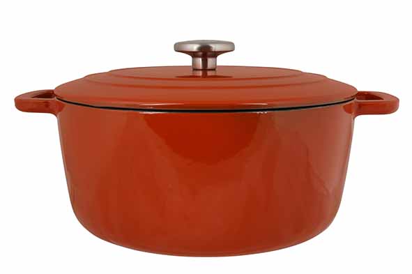 Fontestic kookpot roest Ø 28 x 13 cm gietijzer met deksel