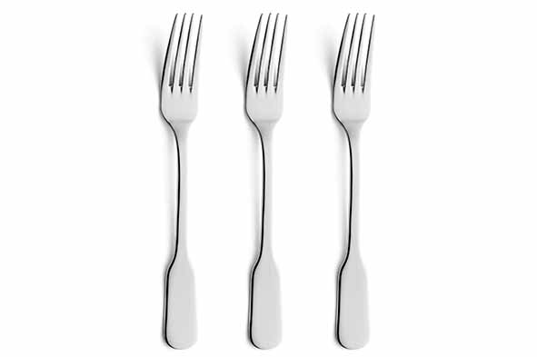 Triomphe dinnerfork set van 3, roestvrij staal