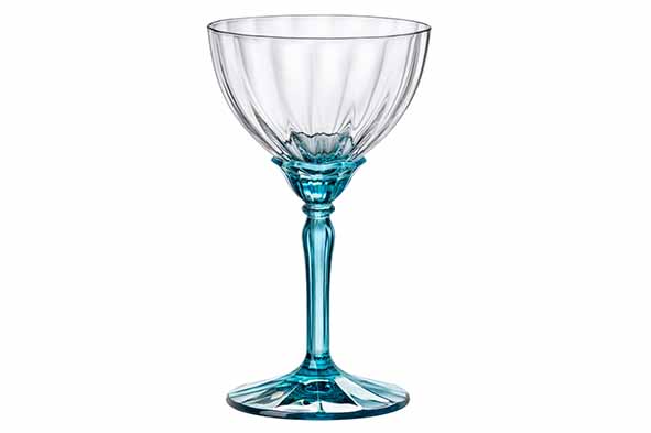 Florian champagneglas lichtblauw 24 cl set van 4