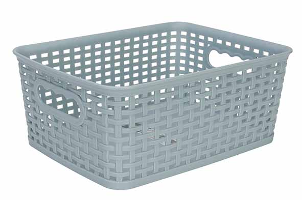 Hozon opbergmand pastelblauw 4,5 l, 21,5 x 20,8 x 45,5 cm