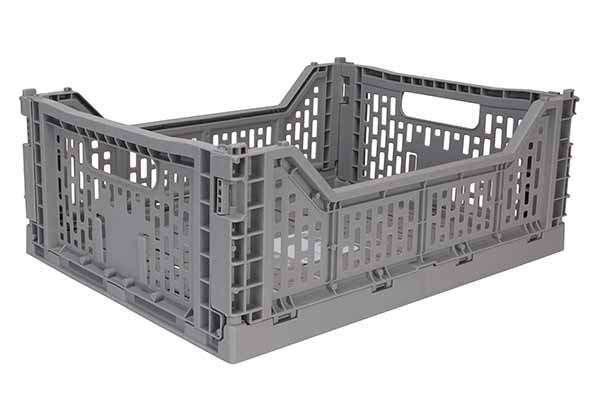 Hozon plooibox van polypropyleen grijs 15 l 40 x 30 x 14,5 cm