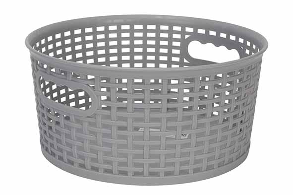 Hozon opbergmand grijs 3 l Ø 23,5 x 10,5 cm rond