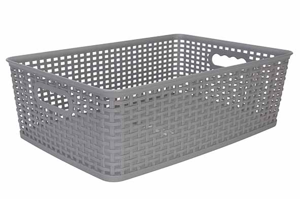 Hozon Aufbewahrkorb grau 12 l 40 x 26,5 x 12,5 cm