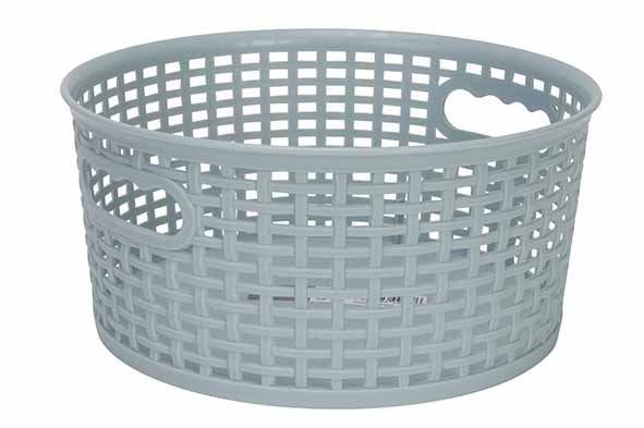Hozon opbergmand pastelblauw rond Ø 23,5 cm 3 l hoog 11 cm