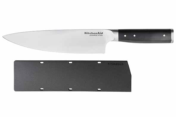 Gourmet chefmes 20 cm zwart roestvrij staal
