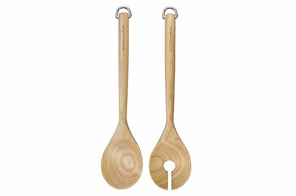 Core Birchwood Salatbesteck Holz natur 33 cm, 2er-Set