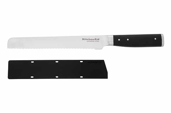 Gourmet broodmes 20 cm zwart roestvrij staal