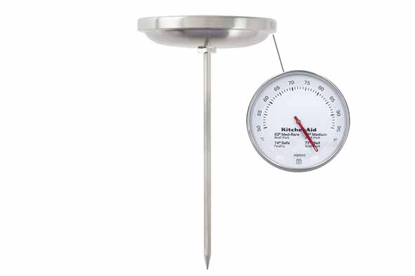 Fleischthermometer aus Edelstahl, schwarz