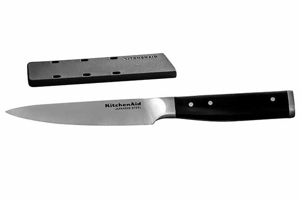 Gourmet groentemes 11,5 cm zwart roestvrij staal