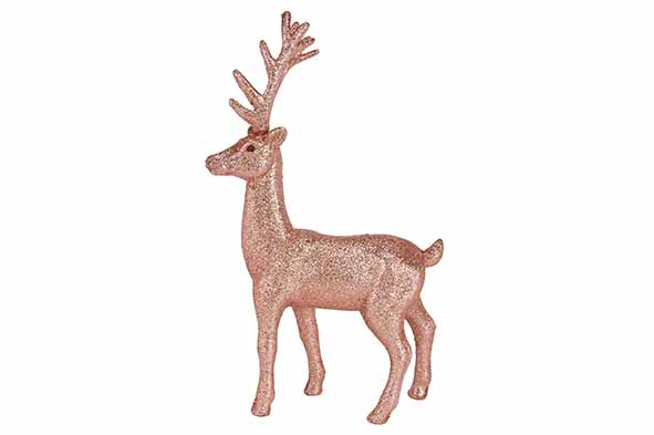 Hirsch Glitter Rosa 18 x 5 x 28 cm