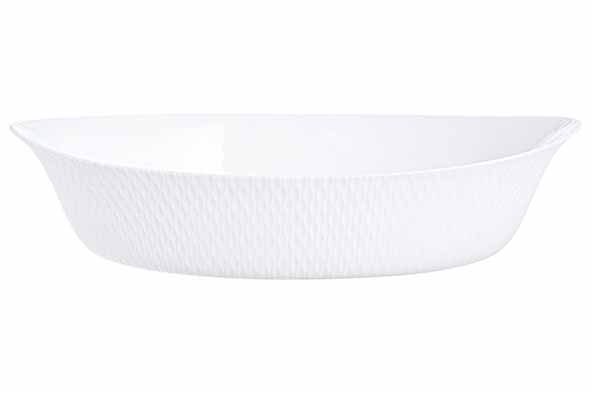 Smart Cuisine Wavy ovenschotel ovaal wit 32 x 20 cm