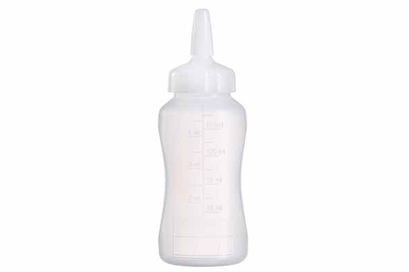 Mini knijpfles wit 0,09 l