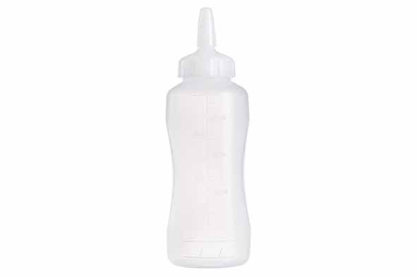 Mini knijpfles wit 0,25 l