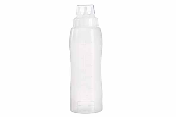 Sausdispenser met 3 spuitmonden 75 cl wit
