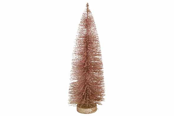 Weihnachtsbaum Glitter rosa, Kunststoff, 12 x 12 x 31 cm
