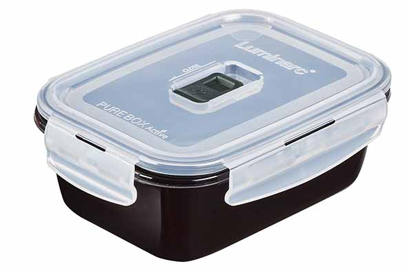 Black Box Vorratsbox schwarz 0,82 l rechteckig