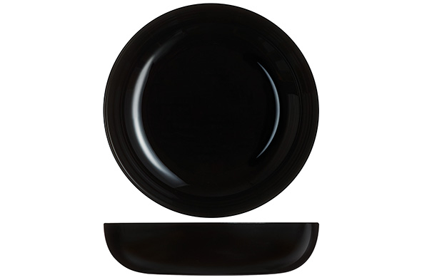 Evolutions noir assiette creuse Ø 17 cm