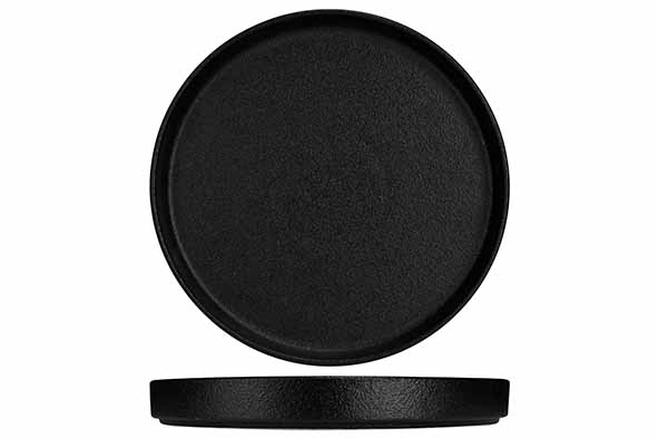 Blackstone bord Ø 25 x H 3 cm stapelbaar