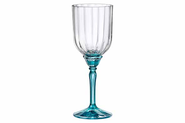 Florian cocktail glass set of 6 blue 24.5cl