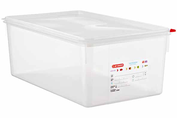 Luftdichte Aufbewahrungsbox 28 l, GN 1/1, weiß, Polypropylen, 53 x 33,1 x 20 cm