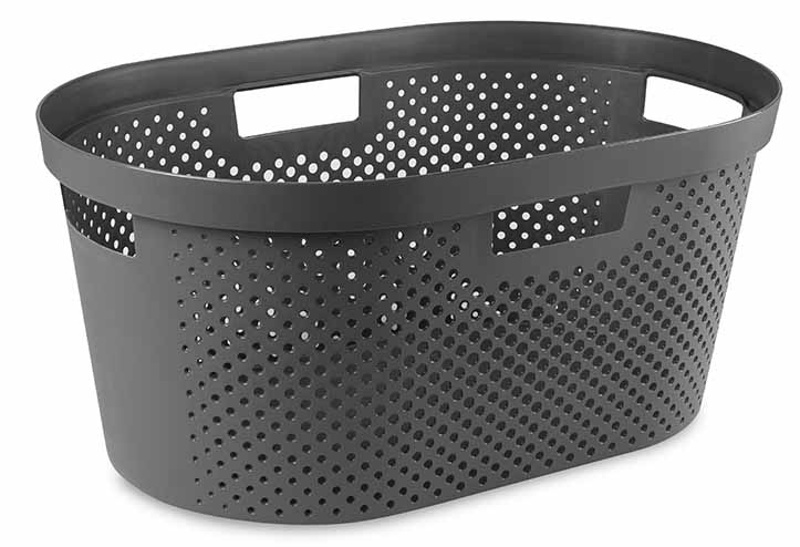 Infinity wasmand Dots 40 l donkergrijs 58,5 x 38 x 26,5 cm