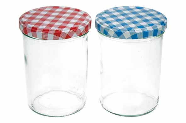 Set van 6 confituurpotten, glas, transparant, 44 cl, Ø 8,5 cm