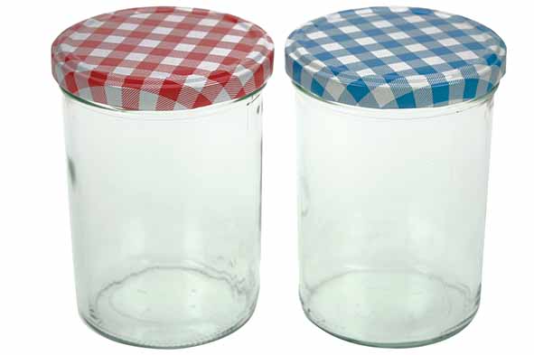 Set van 3 confituurpotten transparant 44 cl, Ø 8,5 cm