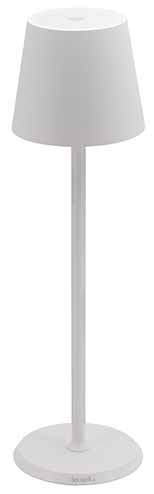 Tafellamp feline wit Ø 11 x H 38,5 cm led dimbaar - incl magnetische laadkabel
