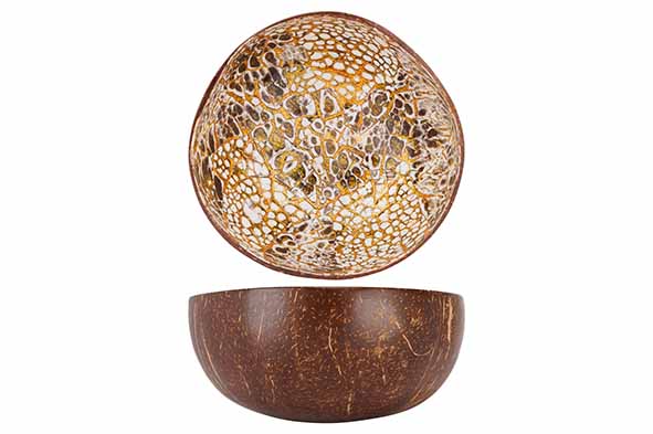 Cocosbowl goud / eierschaal Ø 14 cm